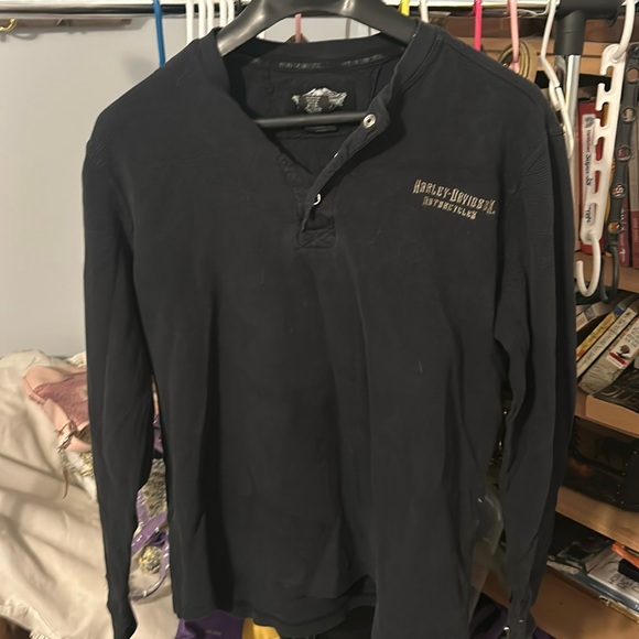 M an large Harley-Davidson long sleeve thermal - Picture 1 of 4